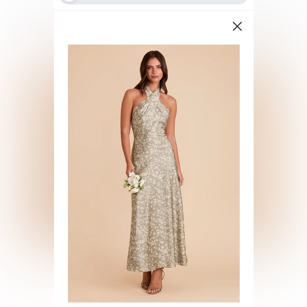 Birdy Grey, XS, NWT, Monique, halter dress,  moss green dreamy floral